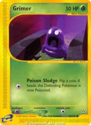 2003 Pokemon Trading Card Game Aquapolis Set 79 Grimer