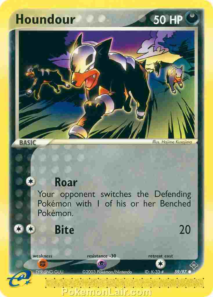 2003 Pokemon Trading Card Game EX Dragon Price List 59 Houndour