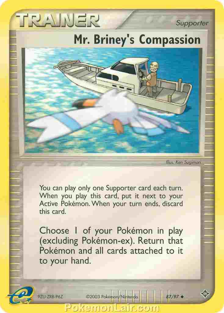 2003 Pokemon Trading Card Game EX Dragon Price List 87 Mr. Brineys Compassion