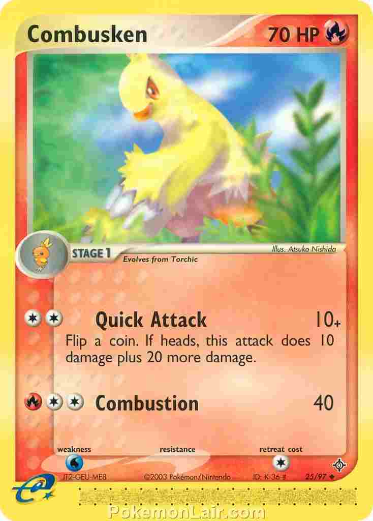 2003 Pokemon Trading Card Game EX Dragon Set 25 Combusken