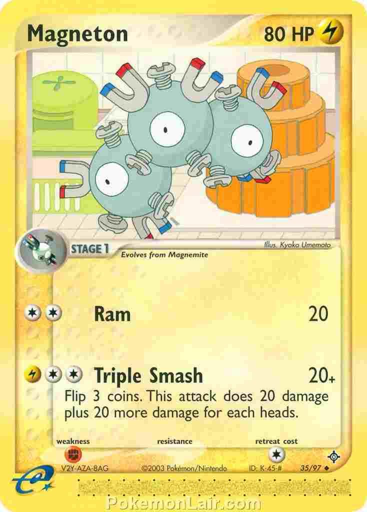 2003 Pokemon Trading Card Game EX Dragon Set 35 Magneton