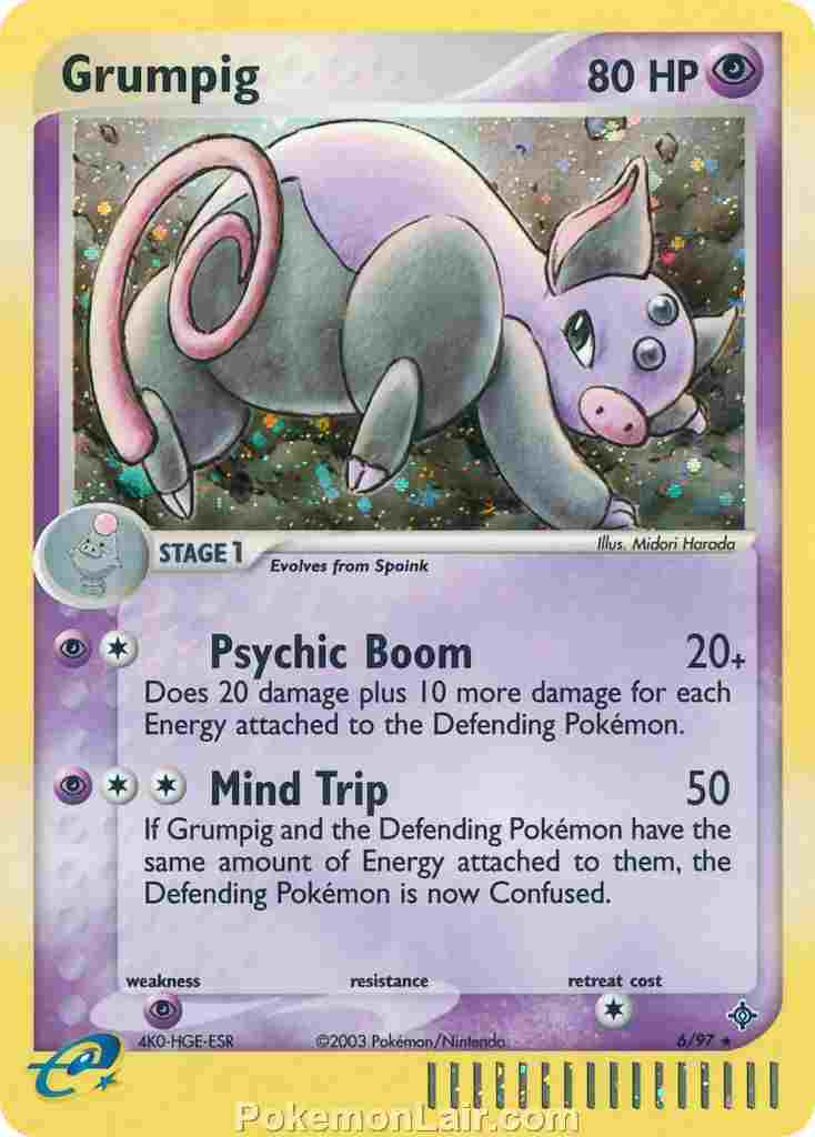 2003 Pokemon Trading Card Game EX Dragon Set 6 Grumpig