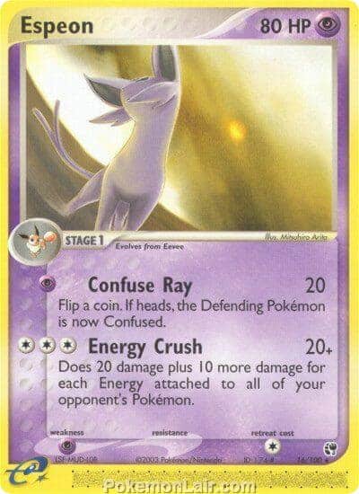 2003 Pokemon Trading Card Game EX Sandstorm Set 16 Espeon