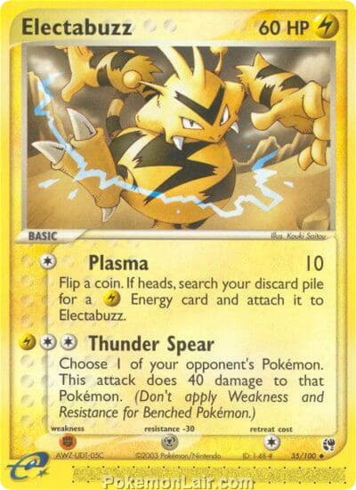 2003 Pokemon Trading Card Game EX Sandstorm Set 35 Electabuzz