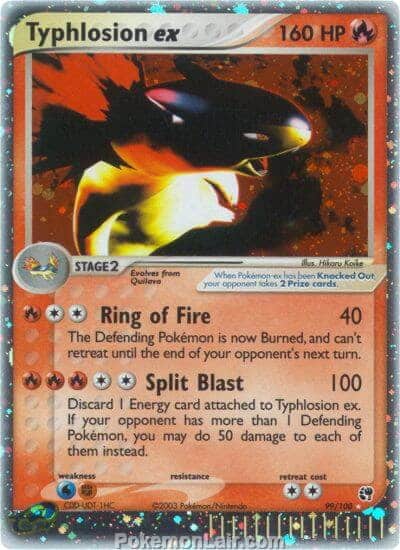 2003 Pokemon Trading Card Game EX Sandstorm Set 99 Typhlosion EX