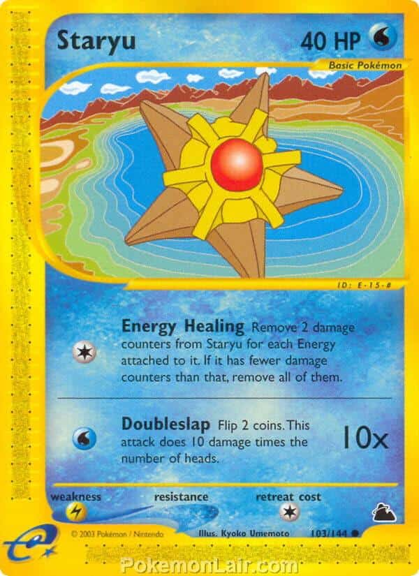 2003 Pokemon Trading Card Game Skyridge Price List 103 Staryu