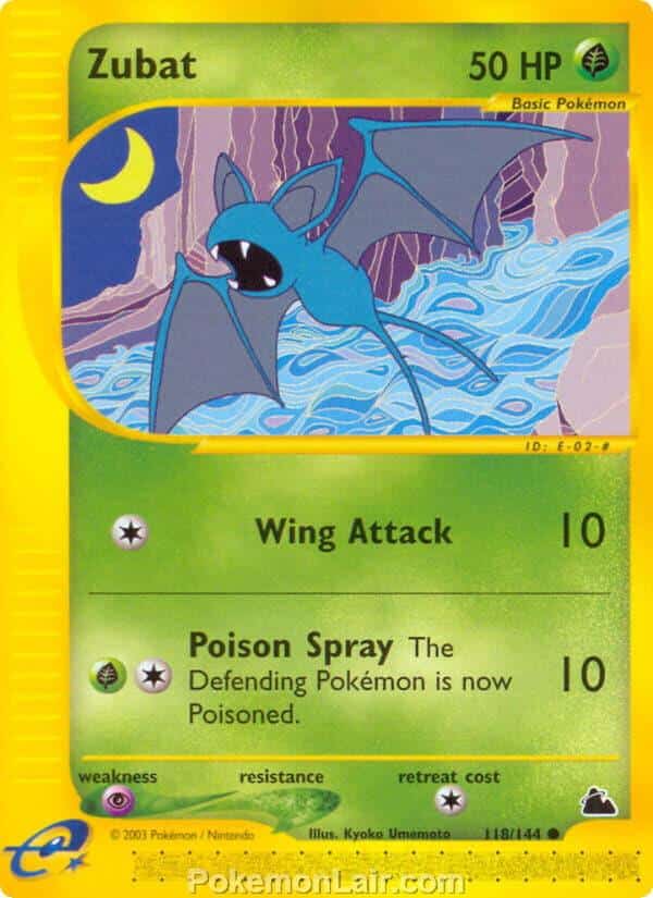 2003 Pokemon Trading Card Game Skyridge Price List 118 Zubat