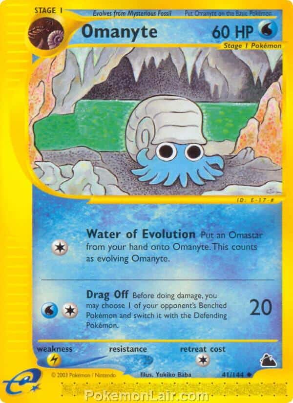 2003 Pokemon Trading Card Game Skyridge Price List 41 Omanyte