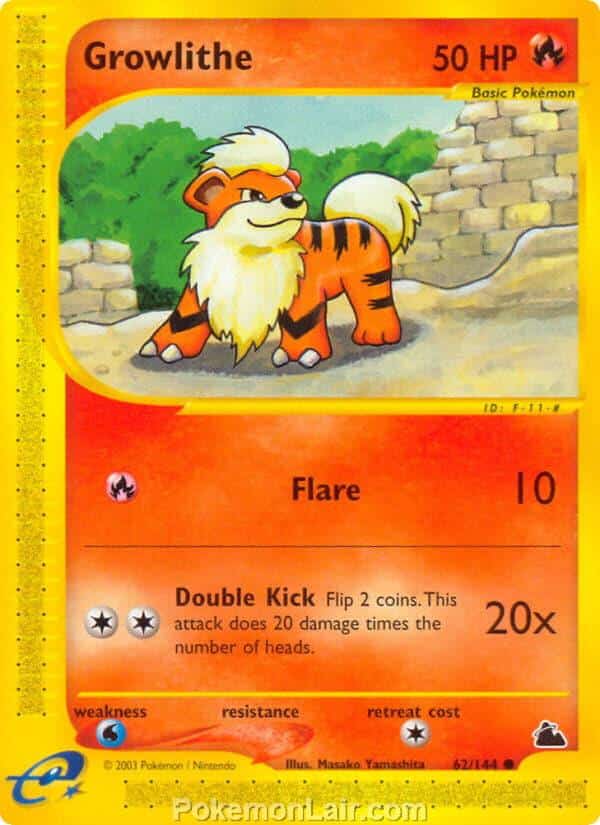 2003 Pokemon Trading Card Game Skyridge Price List 62 Growlithe