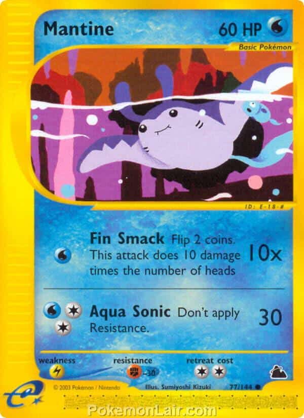 2003 Pokemon Trading Card Game Skyridge Set 77 Mantine