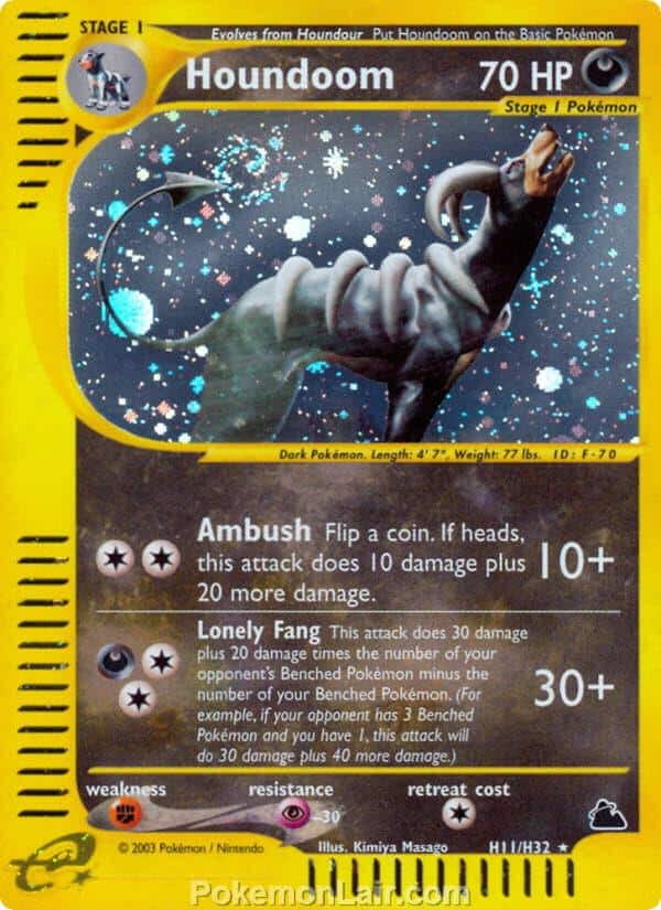 2003 Pokemon Trading Card Game Skyridge Set H11 Houndoom