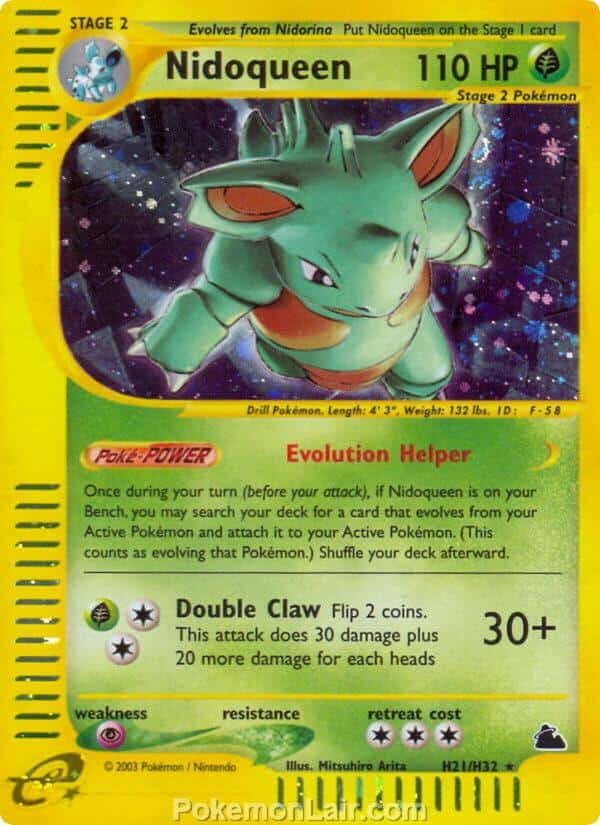 2003 Pokemon Trading Card Game Skyridge Set H21 Nidoqueen