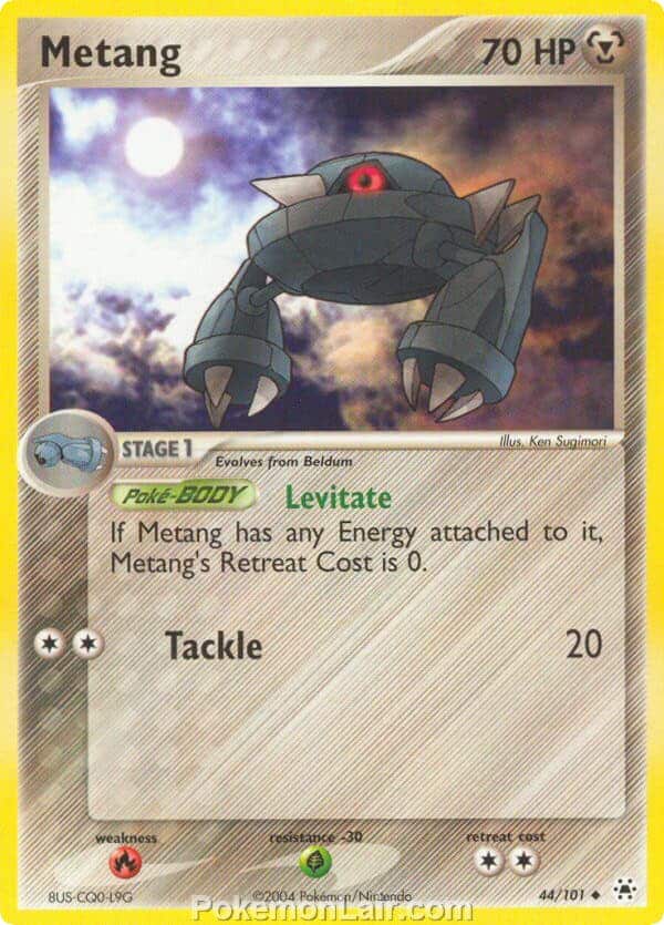 2004 Pokemon Trading Card Game EX Hidden Legends Set 44 Metang