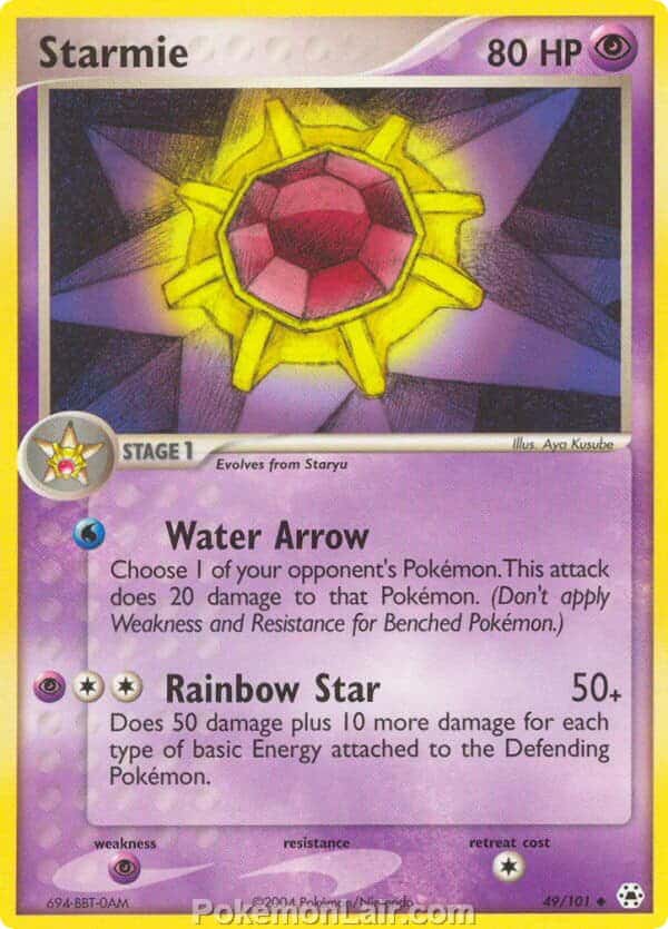 2004 Pokemon Trading Card Game EX Hidden Legends Set 49 Starmie