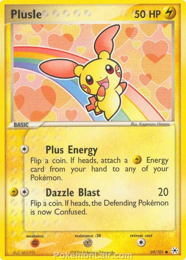 2004 Pokemon Trading Card Game EX Hidden Legends Set 69 Plusle