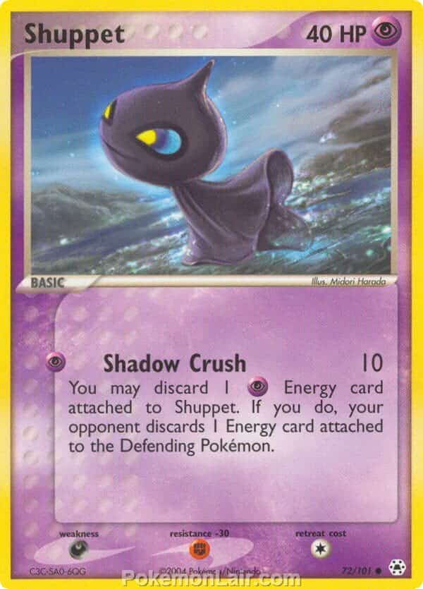 2004 Pokemon Trading Card Game EX Hidden Legends Set 72 Shuppet