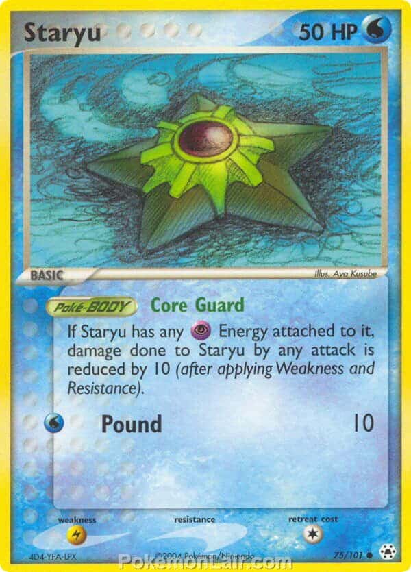 2004 Pokemon Trading Card Game EX Hidden Legends Set 75 Staryu