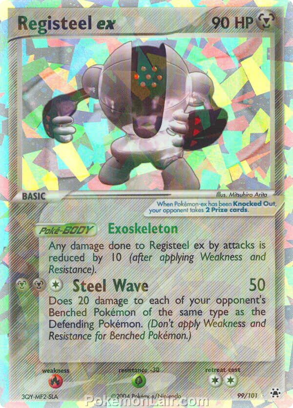 2004 Pokemon Trading Card Game EX Hidden Legends Set 99 Registeel EX