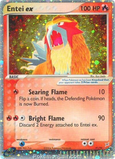 2004 Pokemon Trading Card Game EX Team Magma VS Team Aqua Price List 91 Entei EX