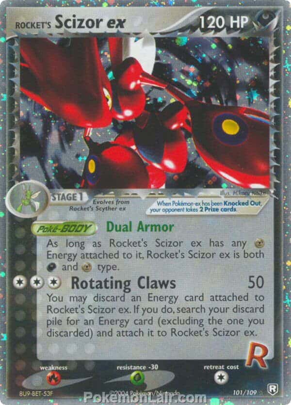 2004 Pokemon Trading Card Game EX Team Rocket Returns Set 101 Rockets Scizor EX