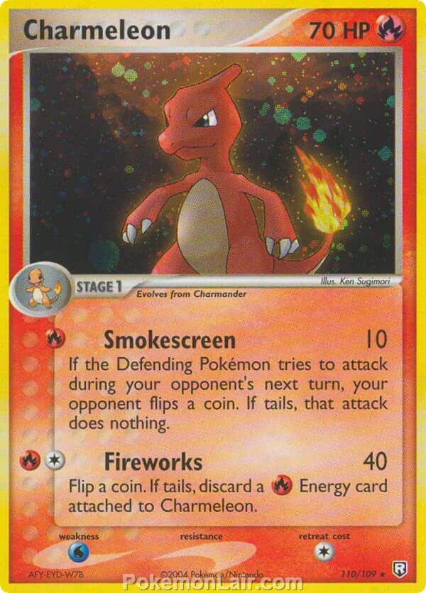 2004 Pokemon Trading Card Game EX Team Rocket Returns Set 110 Charmeleon