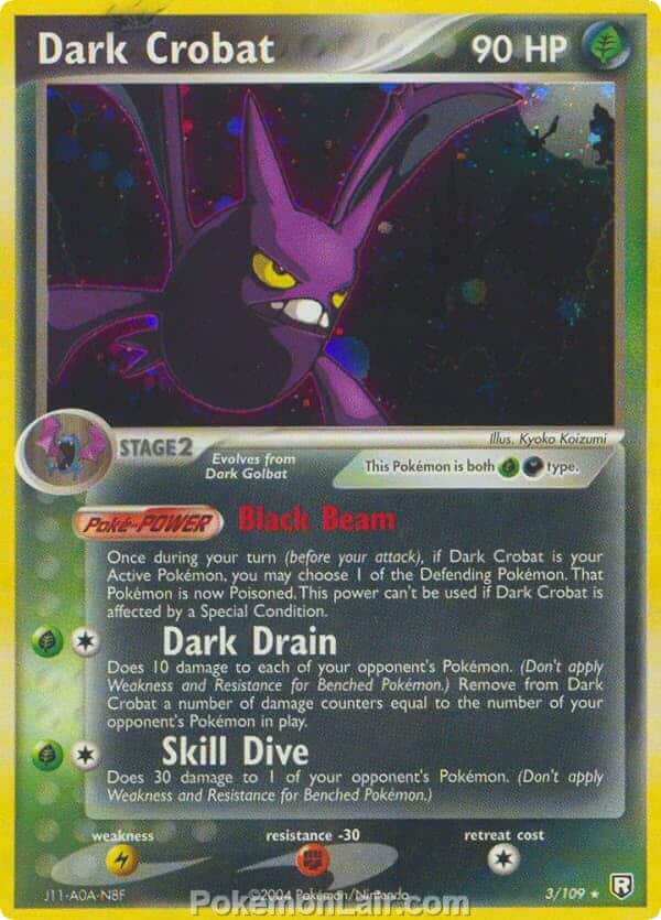 2004 Pokemon Trading Card Game EX Team Rocket Returns Set 3 Dark Crobat