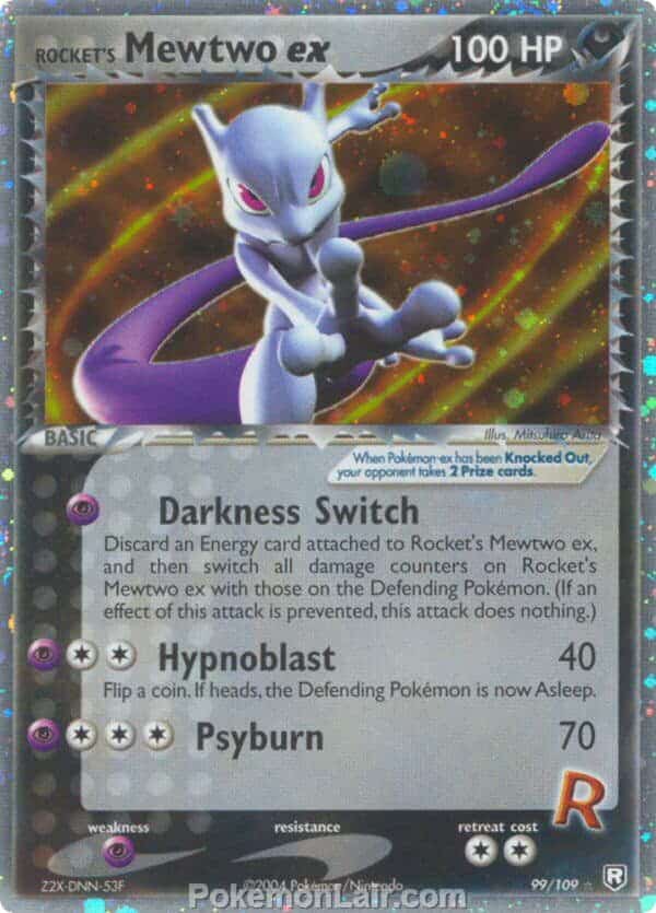 2004 Pokemon Trading Card Game EX Team Rocket Returns Set 99 Rockets Mewtwo EX