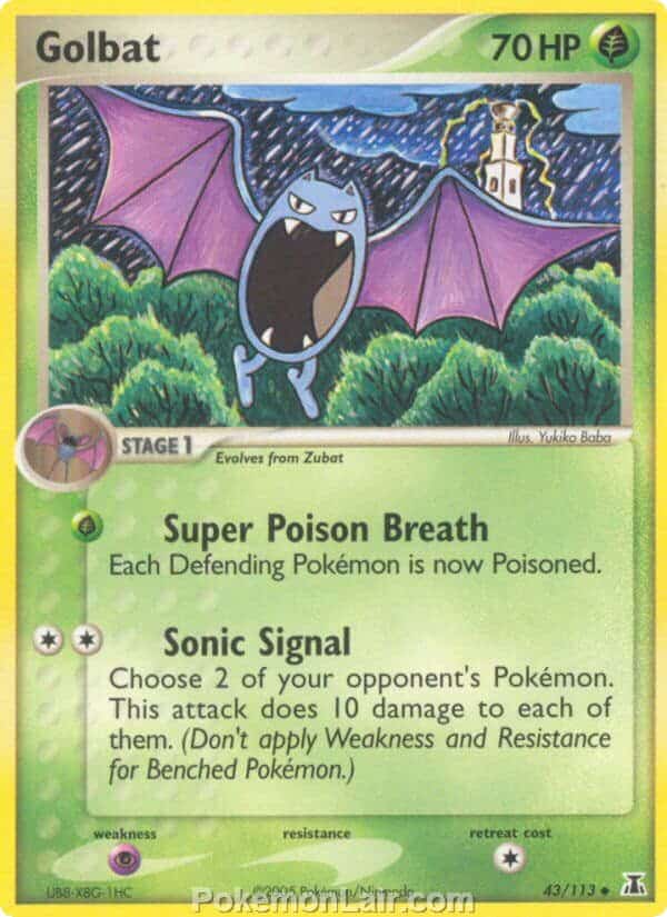 2005 Pokemon Trading Card Game EX Delta Species Set 43 Golbat