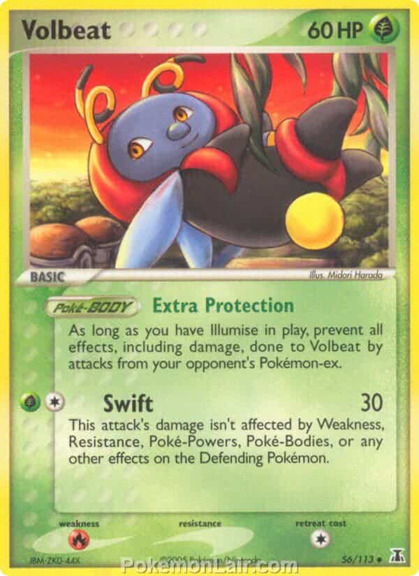 2005 Pokemon Trading Card Game EX Delta Species Set 56 Volbeat