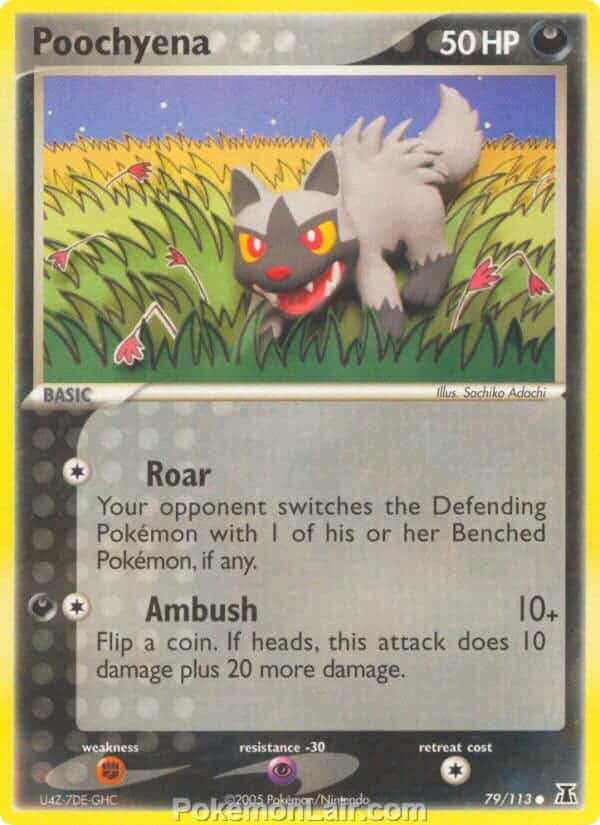 2005 Pokemon Trading Card Game EX Delta Species Set 79 Poochyena