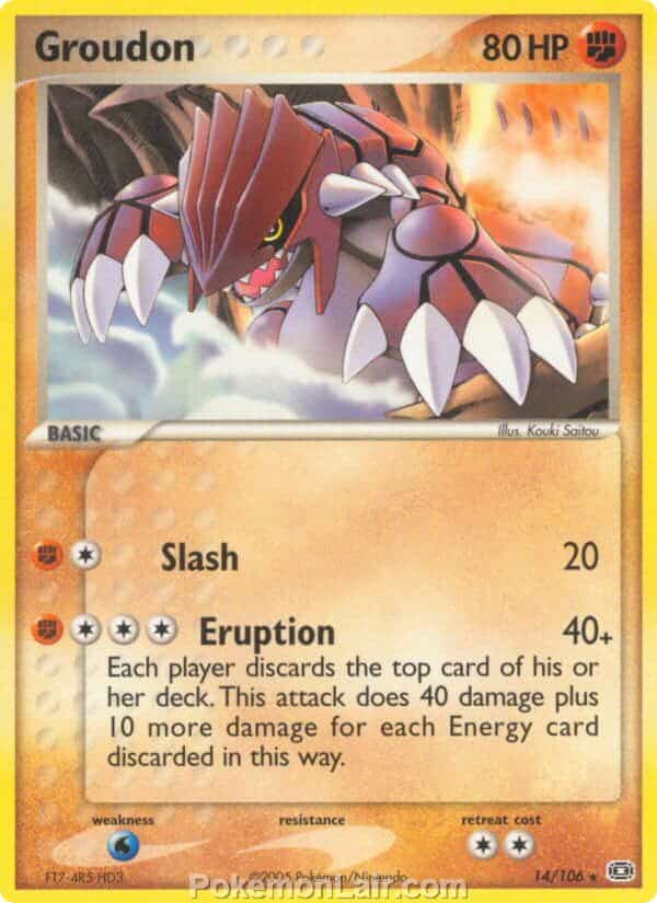 2005 Pokemon Trading Card Game EX Emerald Set 14 Groudon