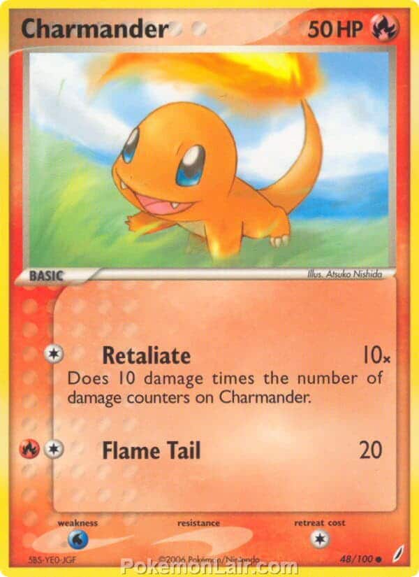 2006 Pokemon Trading Card Game EX Crystal Guardians Set 48 Charmander