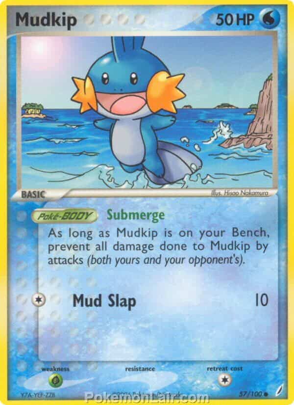 2006 Pokemon Trading Card Game EX Crystal Guardians Set 57 Mudkip