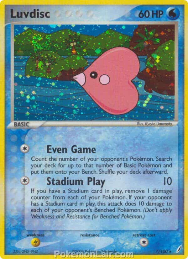 2006 Pokemon Trading Card Game EX Crystal Guardians Set 7 Luvdisc