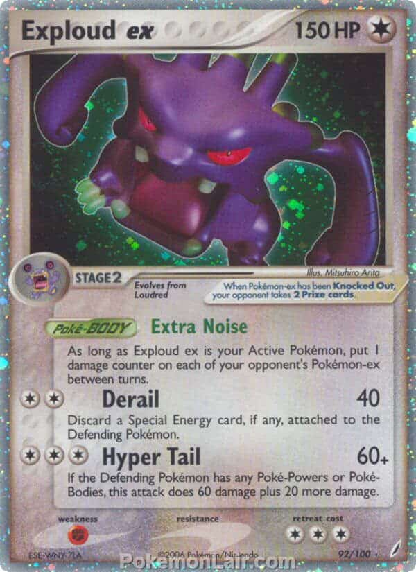 2006 Pokemon Trading Card Game EX Crystal Guardians Set 92 Exploud EX