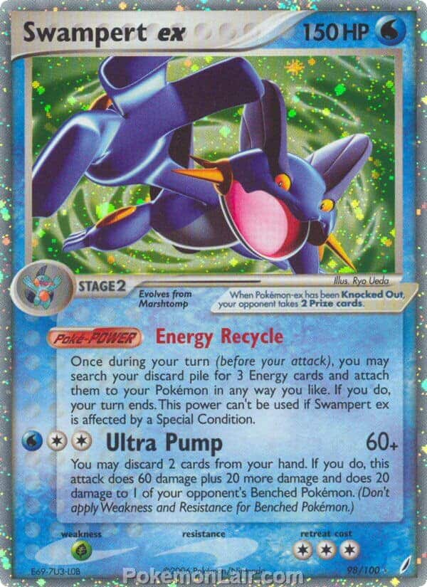 2006 Pokemon Trading Card Game EX Crystal Guardians Set 98 Swampert EX