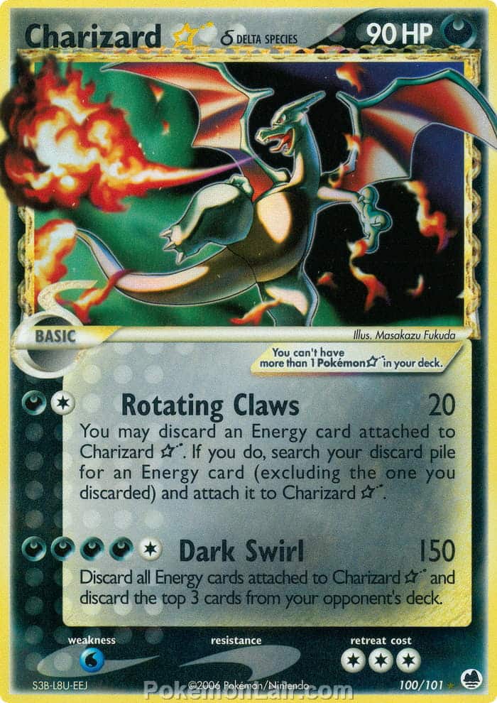 2006 Pokemon Trading Card Game EX Dragon Frontiers Price List – 100 Charizard Star Delta Species