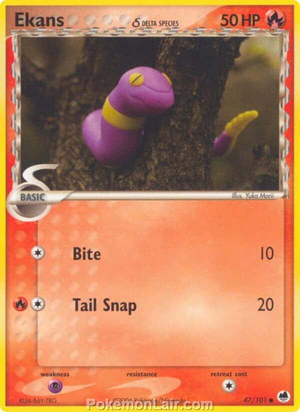 2006 Pokemon Trading Card Game EX Dragon Frontiers Price List – 47 Ekans Delta Species