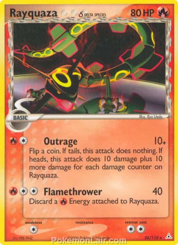 2006 Pokemon Trading Card Game EX Holon Phantoms Price List 26 Rayquaza Delta Species