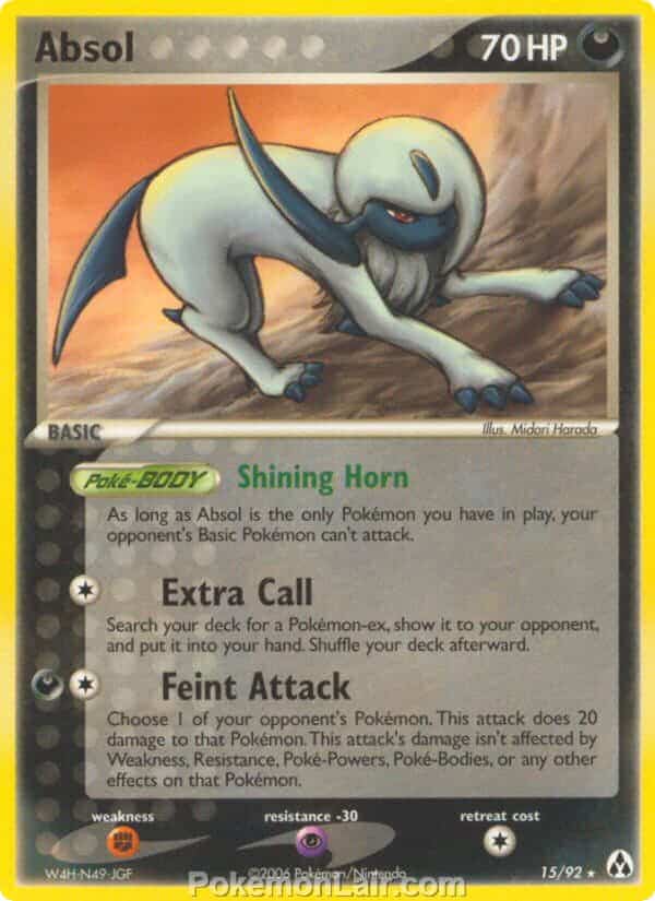 2006 Pokemon Trading Card Game EX Legend Maker Price List 15 Absol