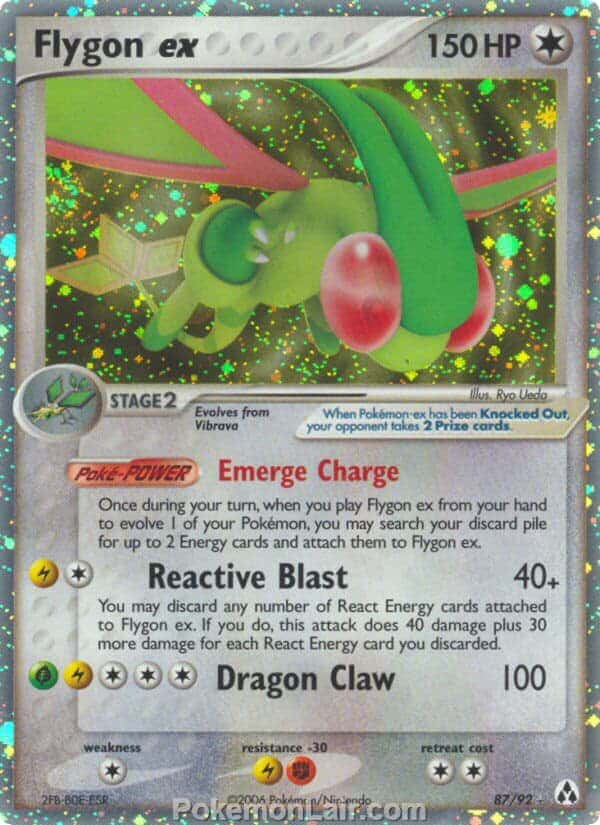 2006 Pokemon Trading Card Game EX Legend Maker Price List 87 Flygon EX