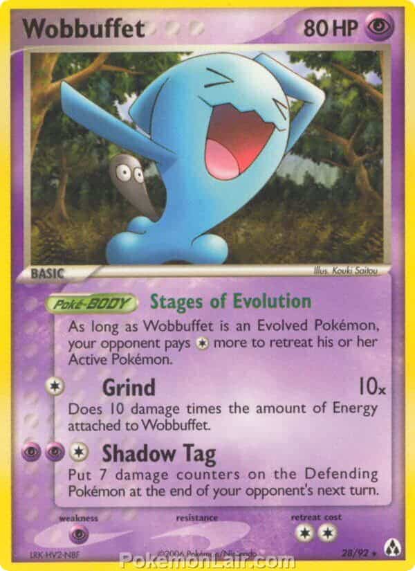 2006 Pokemon Trading Card Game EX Legend Maker Set 28 Wobbuffet