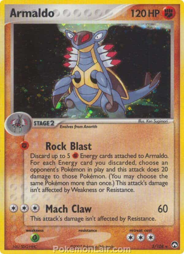 2007 Pokemon Trading Card Game EX Power Keepers Price List – 3 Armaldo