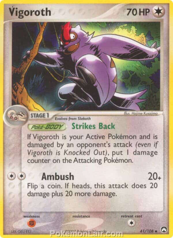 2007 Pokemon Trading Card Game EX Power Keepers Price List – 41 Vigoroth