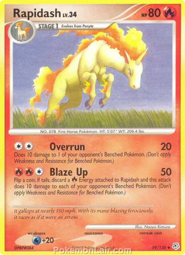 2007 Pokemon Trading Card Game Diamond and Pearl Base Set – 59 Rapidash