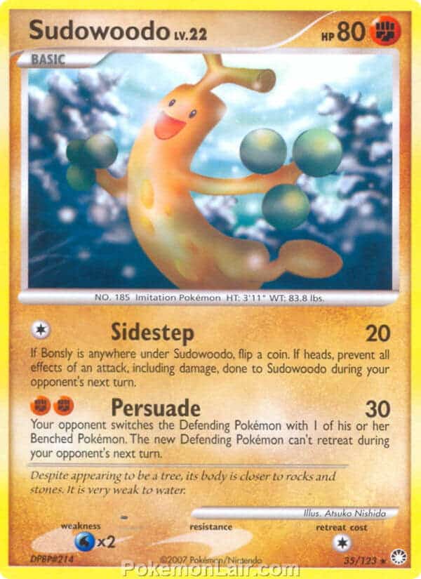 2007 Pokemon Trading Card Game Diamond and Pearl Mysterious Treasures Price List – 35 Sudowoodo