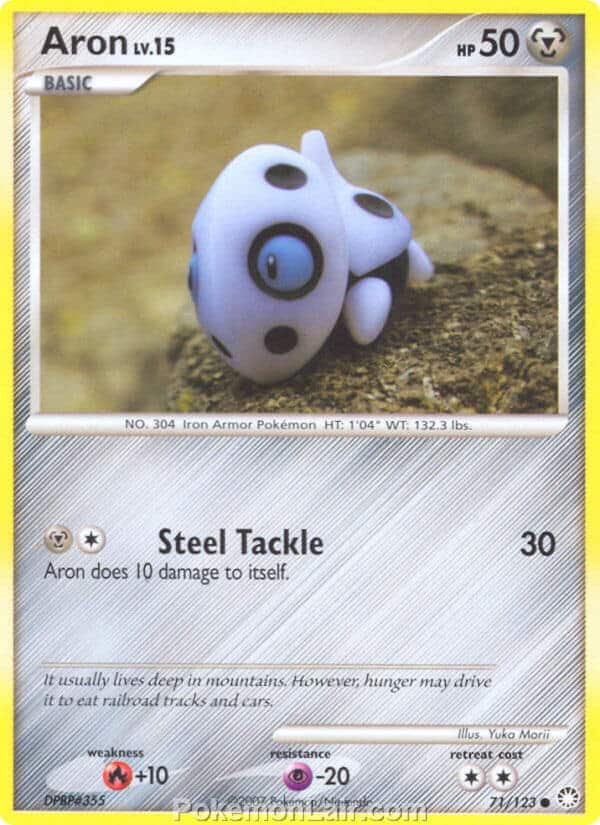 2007 Pokemon Trading Card Game Diamond and Pearl Mysterious Treasures Set – 71 Aron