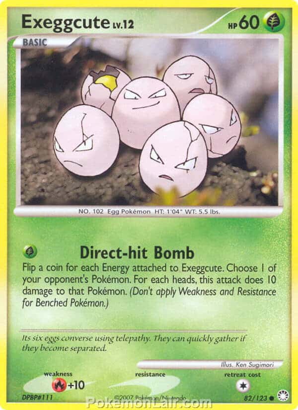 2007 Pokemon Trading Card Game Diamond and Pearl Mysterious Treasures Set – 82 Exeggcute