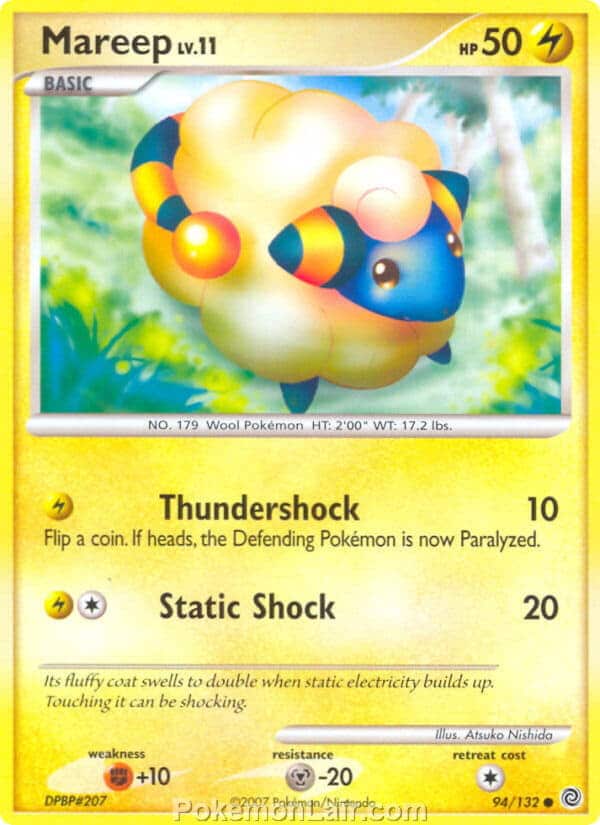 2007 Pokemon Trading Card Game Diamond and Pearl Secret Wonders Price List – 94 Mareep