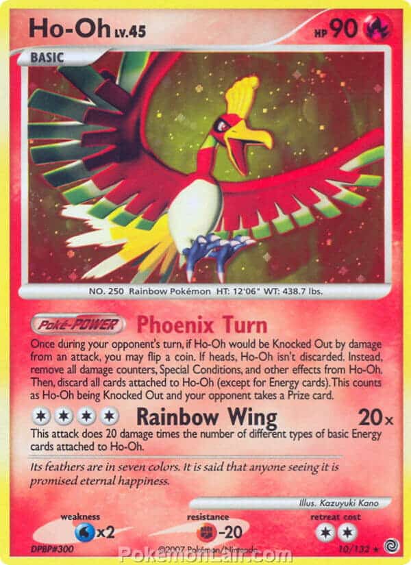 2007 Pokemon Trading Card Game Diamond and Pearl Secret Wonders Set – 10 Ho oh